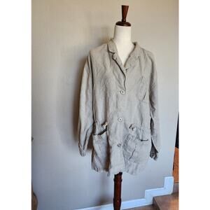 Sierra Trading Post 100% Linen  Jacket SZ XL Classic Casual